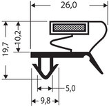 Uszczelka PCV wciskana z magnesem JPC-120